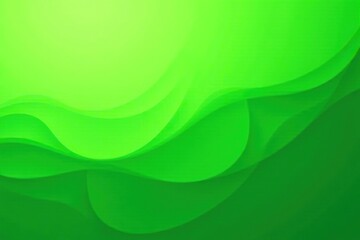 Obraz premium Green gradient backdrop, overlapping abstract wave shapes, pattern, smooth