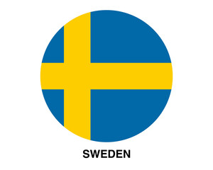 swedish flag vector isolated on transparent background