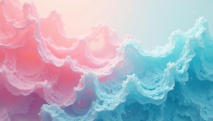 Subtle gradients in rose, seafoam, and dusty blue; organic texture , abstract art, soft colors
