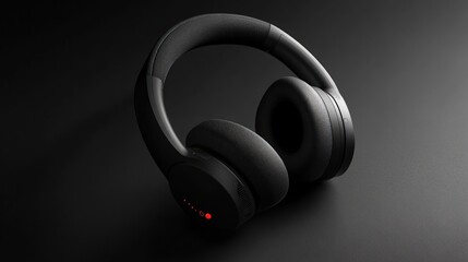 Over-ear headphones, dark grey/black color.  Comfortable design