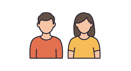 Faceless Person with Brown Hair and Orange Shirt A Minimalist Portrait