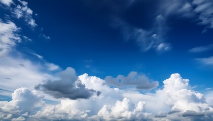 Fototapeta premium blue sky and white cloud background cloudy in rainny season