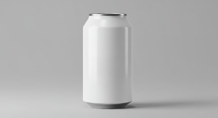 Blank Aluminum Can Mockup On Light Gray Background