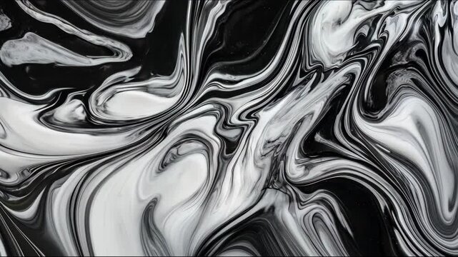 Monochrome abstract with swirling fluid motion