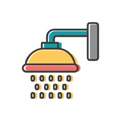 showerhead on white background for web and graphic design
