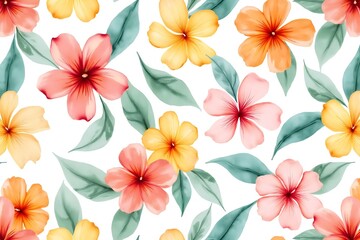 Fototapeta premium seamless pattern with flowers