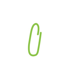Obraz premium green paper clip