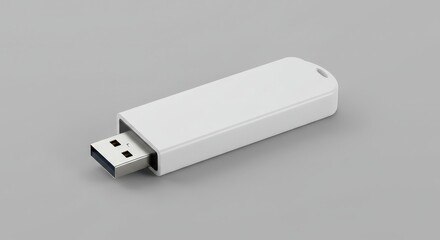 Flash Drive On Neutral Background