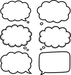 set of speech bubbles