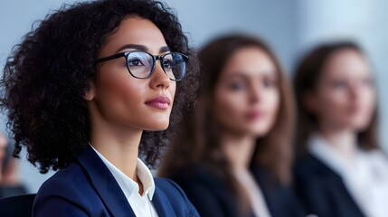 Obraz premium A group of diverse professionals engaged in a business meeting. long_title:A diverse group of business professionals collaborating and discussing
