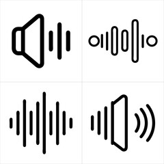 sound wave icon set
