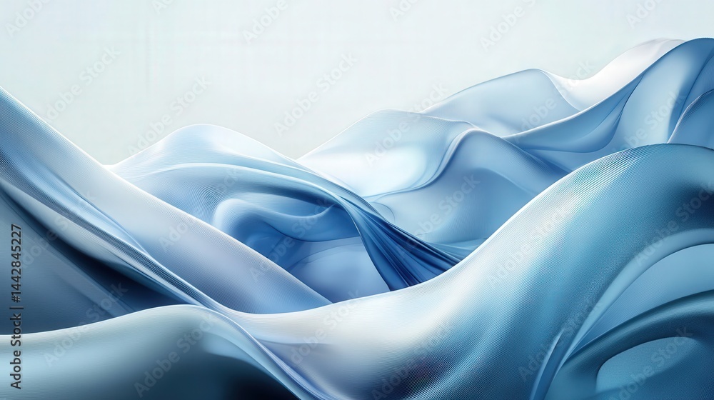 Poster a visually enchanting cool blue abstract background, infused with subtle gradients and motion blur, 