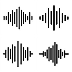 voice wave icon set
