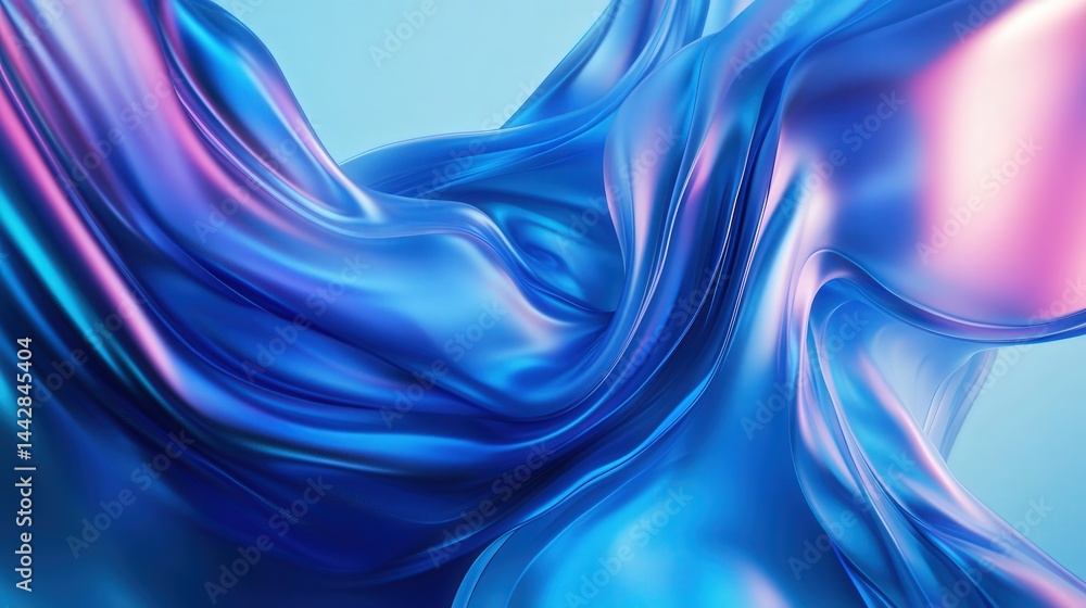 Aufkleber a visually enchanting cool blue abstract background, infused with subtle gradients and motion blur, 