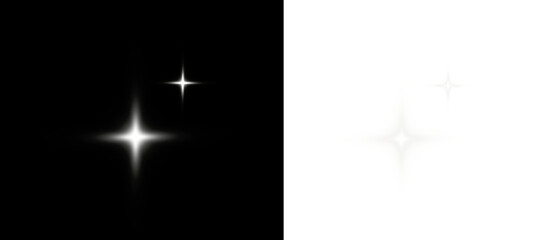 PNG magical white flash and starlight with glowing lens beam, shine effect and night sparkle in fantasy celebration background, PNG shimmer twinkle light explosion for isolated cosmic design.