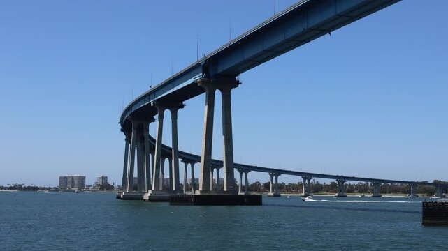 Sailing Under Coronado Bridge San Diego