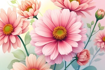 pink and white chrysanthemum