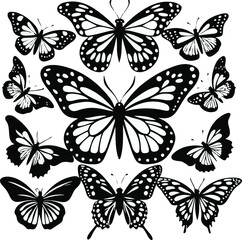 seamless background with butterflies