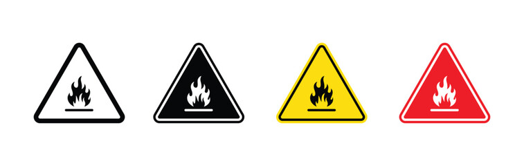 Standard Pictogram of Flammable Symbol, Warning sign of Globally Harmonized System