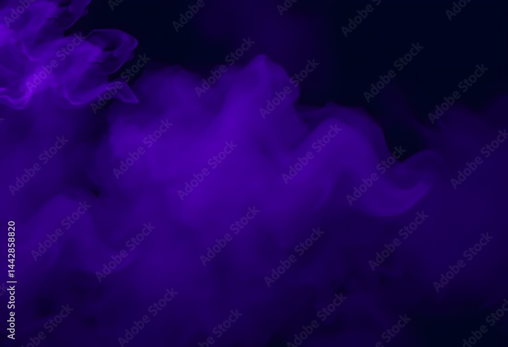 Aufkleber abstract gradient, deep violet and purple hues create a misty scene. dramatic lighting enhances vibr
