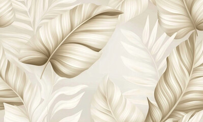 New seamless pattern with bamboo leaves