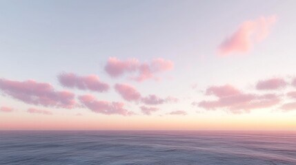 Pink sunset cloudscape over calm ocean, website background