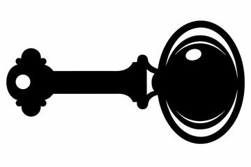 Classic Doorknob Shape Silhouette Vector Illustration