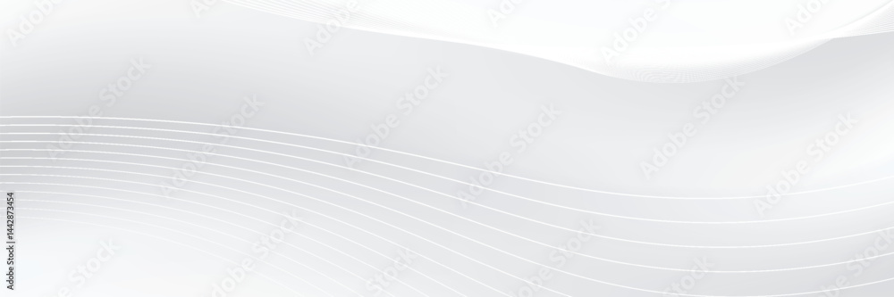 Poster abstract white background with gradient color and artistic dynamic line decoration
