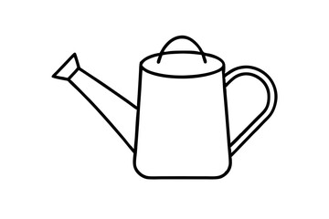 Minimal Watering Can Line Art Vector Illustration
