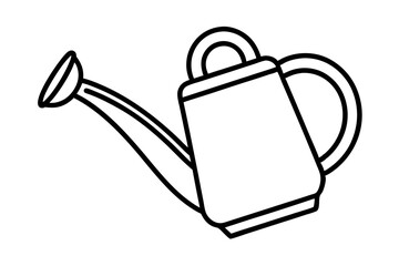 Minimal Watering Can Line Art Vector Illustration