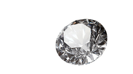 Glistening Shiny Diamonds on White Background