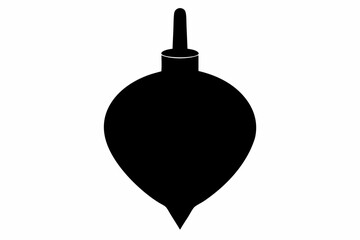 Simple Plumb Bob Silhouette Vector Illustration