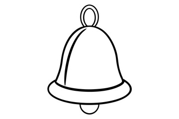 Tiny Rustic Bell Line Art Vector Illustration