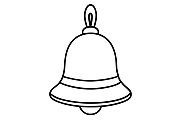 Tiny Rustic Bell Line Art Vector Illustration