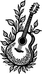 Guitar Silhouette Music, Musician, Acoustic guitar, Feminine,  vector bundle