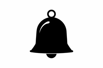 Tiny Rustic Bell Silhouette Vector Illustration