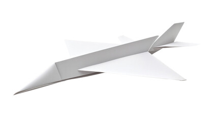 Professional Paper Airplane on White Background for Creative Projects
