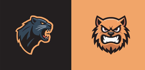 Beast mascot logo, e-sport logo animal