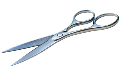 Professional Scissors Isolated on Transparent White Background
