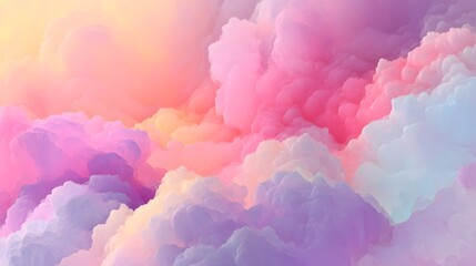 Fototapeta premium Soft Pastel Cloudlike Background with Multi-Color Gradient for Artistic and Creative Projects