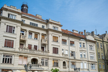Obraz premium Historische Wohnfassaden in der Altstadt von Novi Sad