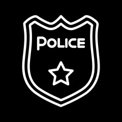 Police Badge Vector Icon