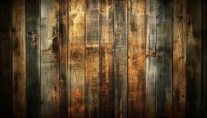 Obraz premium Weathered vertical wooden planks texture.