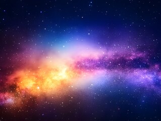 Obraz premium Vibrant Cosmic Nebula A Stunning Display of Colorful Stars and Galactic Dust