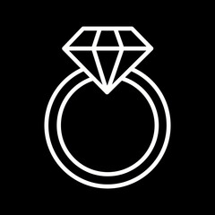 Engagement Ring Vector Icon