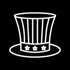 Uncle Sam Hat Vector Icon