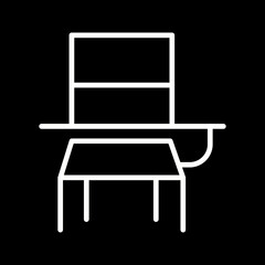 Student Desk Vector Icon