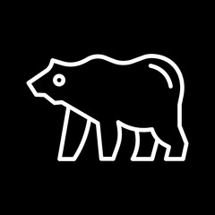 Grizzly Bear Vector Icon