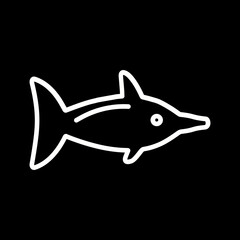Fototapeta premium Swordfish Vector Icon