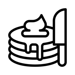 pancakes line icon